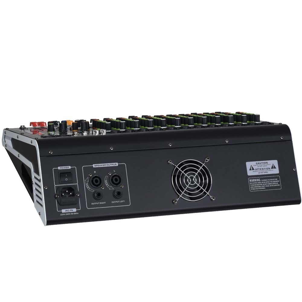 WÖLLER 12 Kanal 2X500W Usb-Bt 16 Dsp Power Mixer W12-R1000