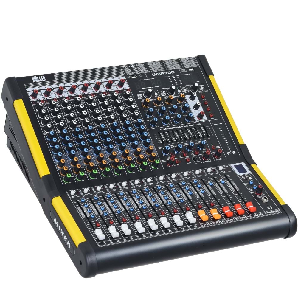 WÖLLER 8 Kanal 2X350W Usb-Bt Power Mixer W8-R700 FX
