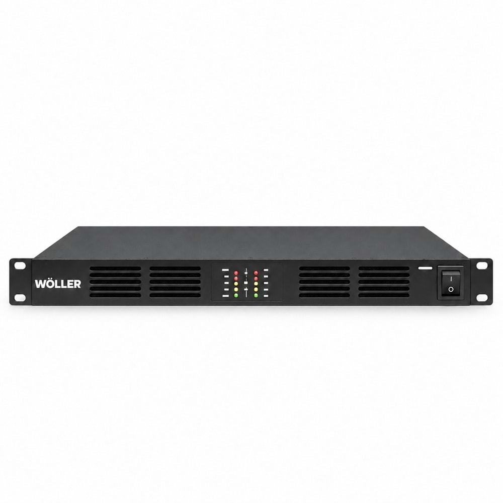 WÖLLER EN54 2 Kanal 2X200 W 70-100V ve 4-16 OHM Power Amplifikatör WPER-2400 EN