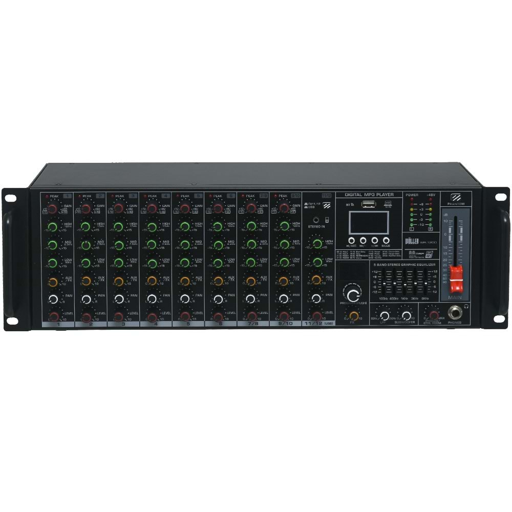 WÖLLER 12 Kanal 10 Mono 1 Streo Girş Deck Mikser WR-1200