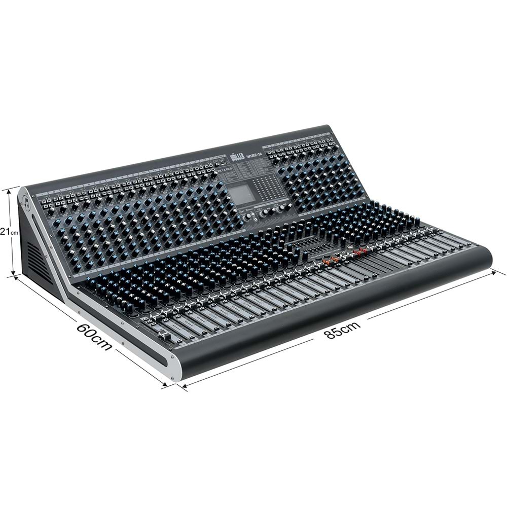 WÖLLER 24 Kanal 8 Aux 99 DSP USB Bluetooth Deck Mixer WURZ-24