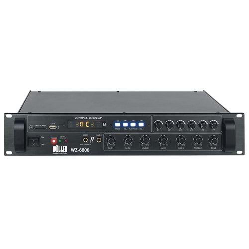 WÖLLER 800W 100V 6 Bölge Kontrollü Usb-Sd-Bt Amfi WZ-6800