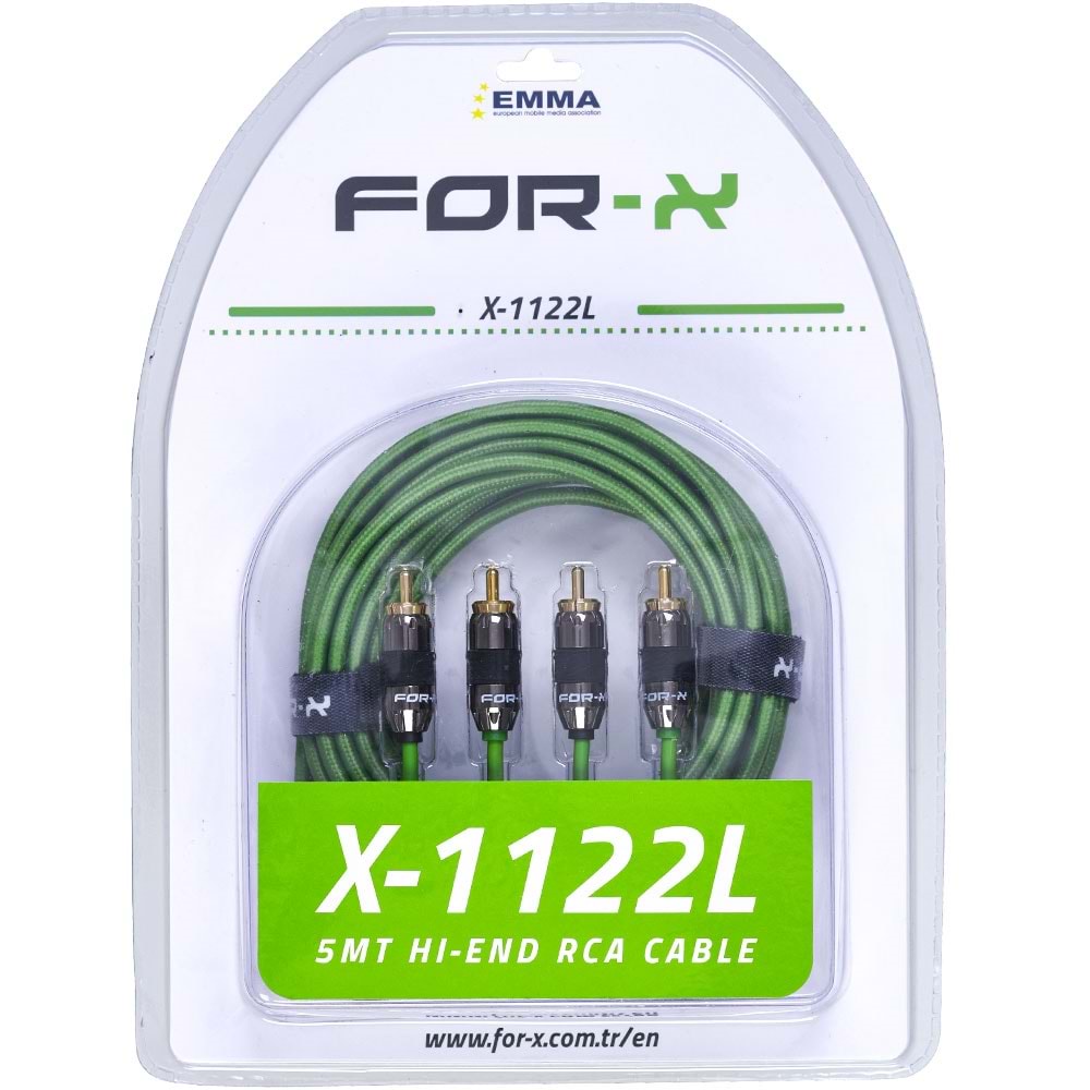 FOR-X 2Rca ERKek 2Rca ERKek 5 Mt Kablo X-1122 L-5