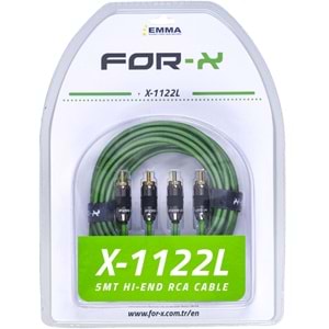 FOR-X 2Rca ERKek 2Rca ERKek 5 Mt Kablo X-1122 L-5