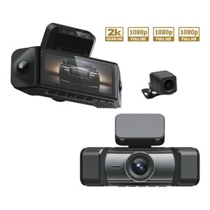 FOR-X 4 Yönlü 4K DVR Araç Kamerası 5G Wi-Fi GPS X-42DVR