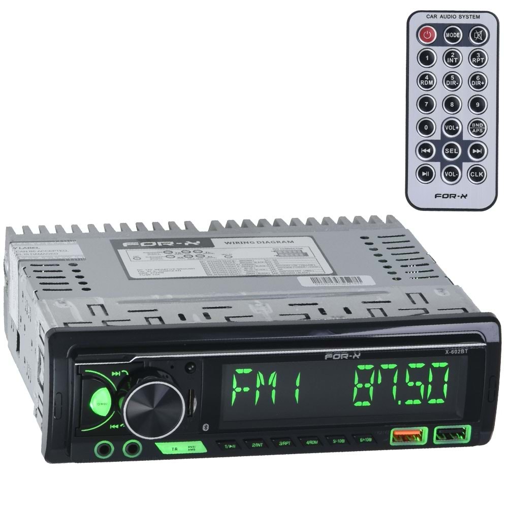 FOR-X Bluetooth ve USB Girişli Radyo Oto Teyp X-602 BT