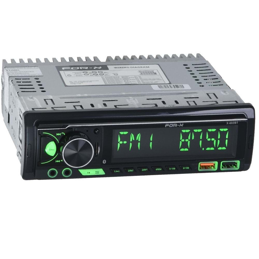 FOR-X Bluetooth ve USB Girişli Radyo Oto Teyp X-602 BT