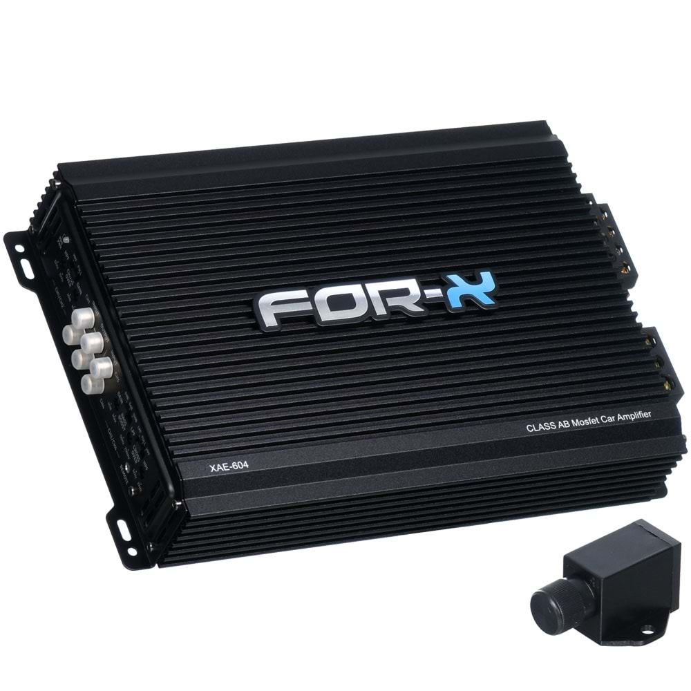 FOR-X 4 Kanal 4X60W Bass Konrollü Oto Amfi XAE-604