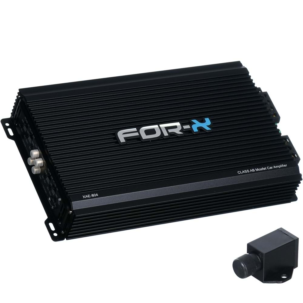 FOR-X 4 Kanal 4X120W Bas Kontrollü Oto Amfi XAE-804