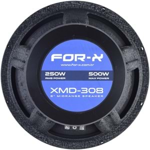 FOR-X 20 Cm 500W Midrange Oto Hoparlör XMD-308