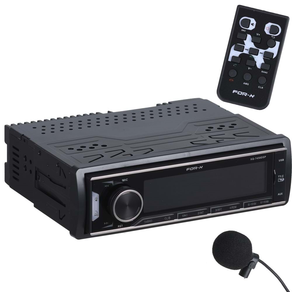 FOR-X Bluetooth ve USB Girişli Radyo Dsp İşlemcili 4 Amfi Çıkışlı Oto Teyp XQ-7450 DSP