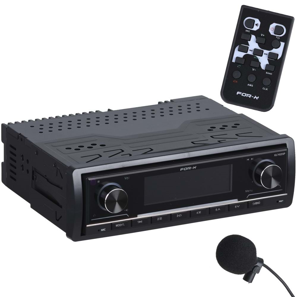 FOR-X Bluetooth ve USB Girişli Dsp İşlemcili 4 Amfi Çıkışlı Radyo Oto Teyp XQ-7452 DSP