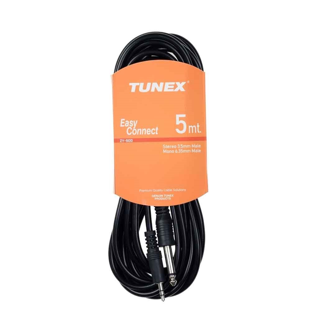 TUNEX 3,5 mm ST Erkek 6,3 mm Mono Erkek 5 MT Kablo ZY-500